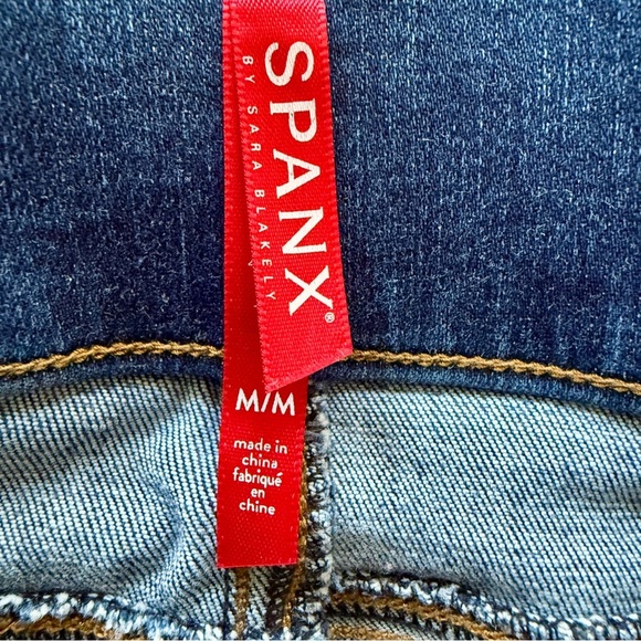 Spanx Ankle Skinny Jeans Size Medium Blue - Picture 2 of 7